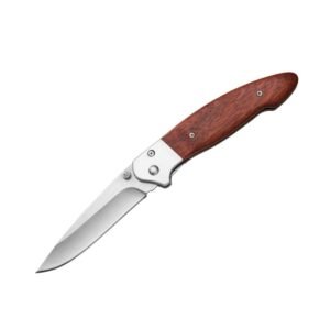 Gentleman's Folding Knife - Pocket Knife with Wood Handle - Best Pocket Folding Knife for Camping Survival and Outdoor Activities